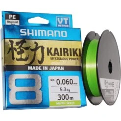 Braided Line Shimano KAIRIKI 8 PE MOSS GREEN- 300m