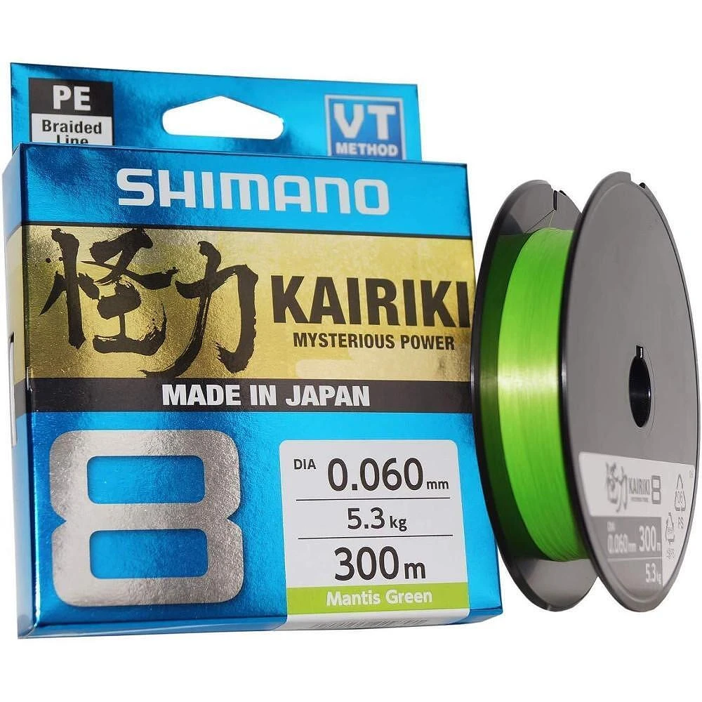 Braided Line Shimano KAIRIKI 8 PE MOSS GREEN- 300m 3 Braided Line Shimano KAIRIKI 8 PE MOSS GREEN- 300m